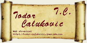 Todor Čaluković vizit kartica